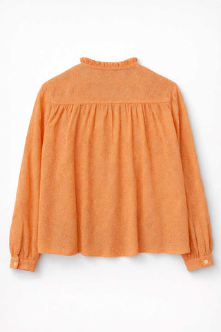 Schiffli Button-Down Blouse For Girl