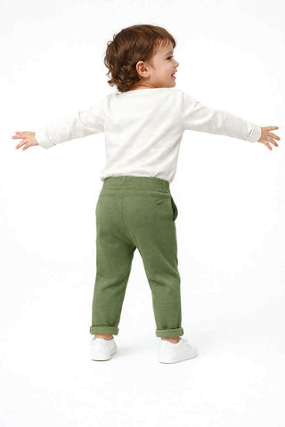 Waffle Knit Trousers For Baby Boy