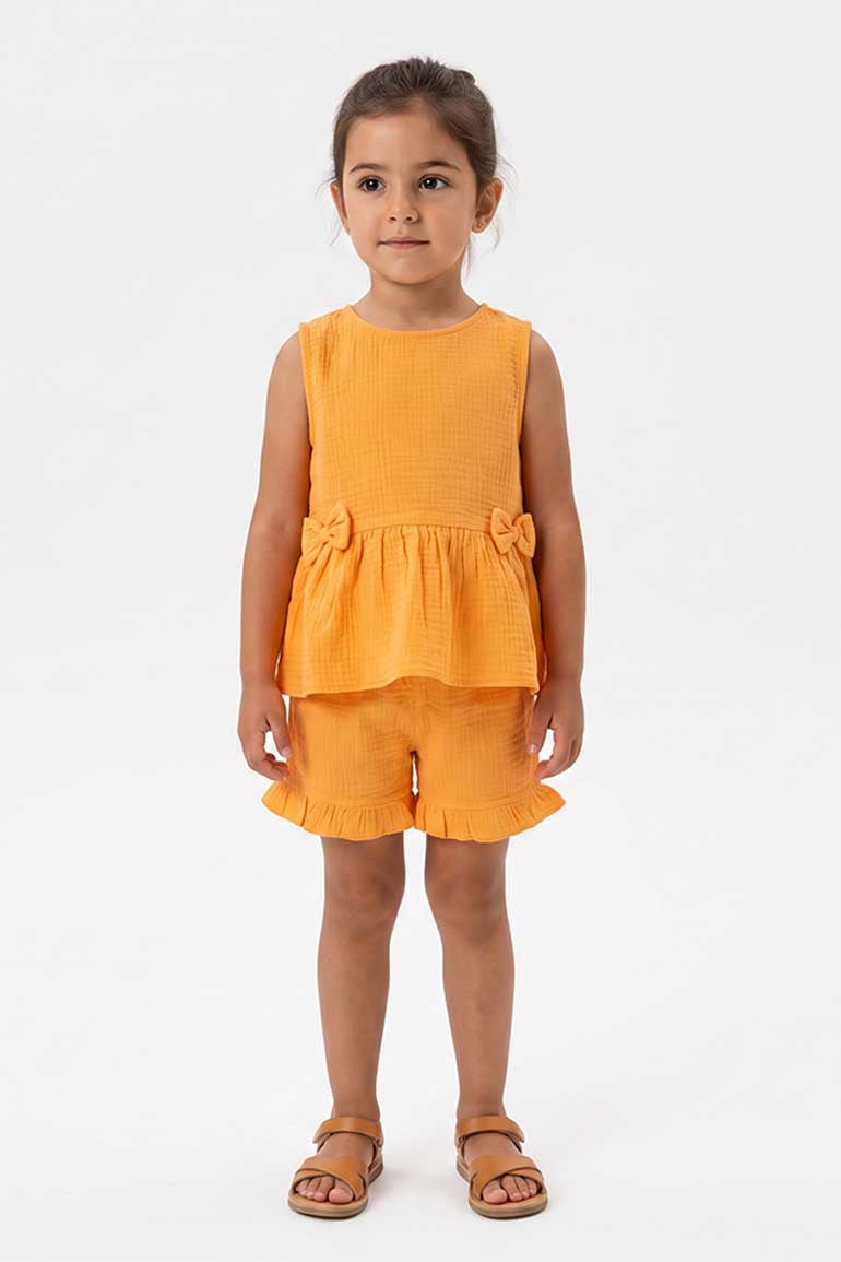 TEXTURED CO-ORD SET FOR BABY GIRLS