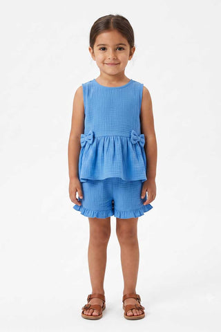 TEXTURED CO-ORD SET FOR BABY GIRLS