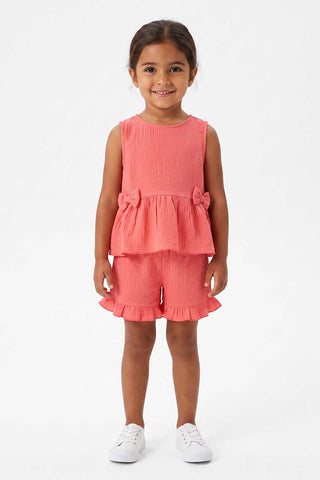 TEXTURED CO-ORD SET FOR BABY GIRLS