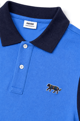 EMBROIDERED WITH CONTRAST POLO SHIRT FOR MEN