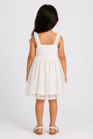 EMBROIDERED LACE DRESS FOR BABY GIRLS