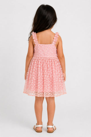 EMBROIDERED LACE DRESS FOR BABY GIRLS