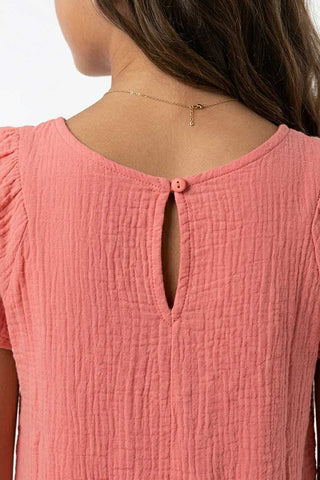 Bow Front Flutter Sleeve Dress For Girl
