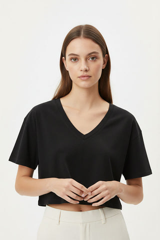 V Neck Crop-Top For Women
