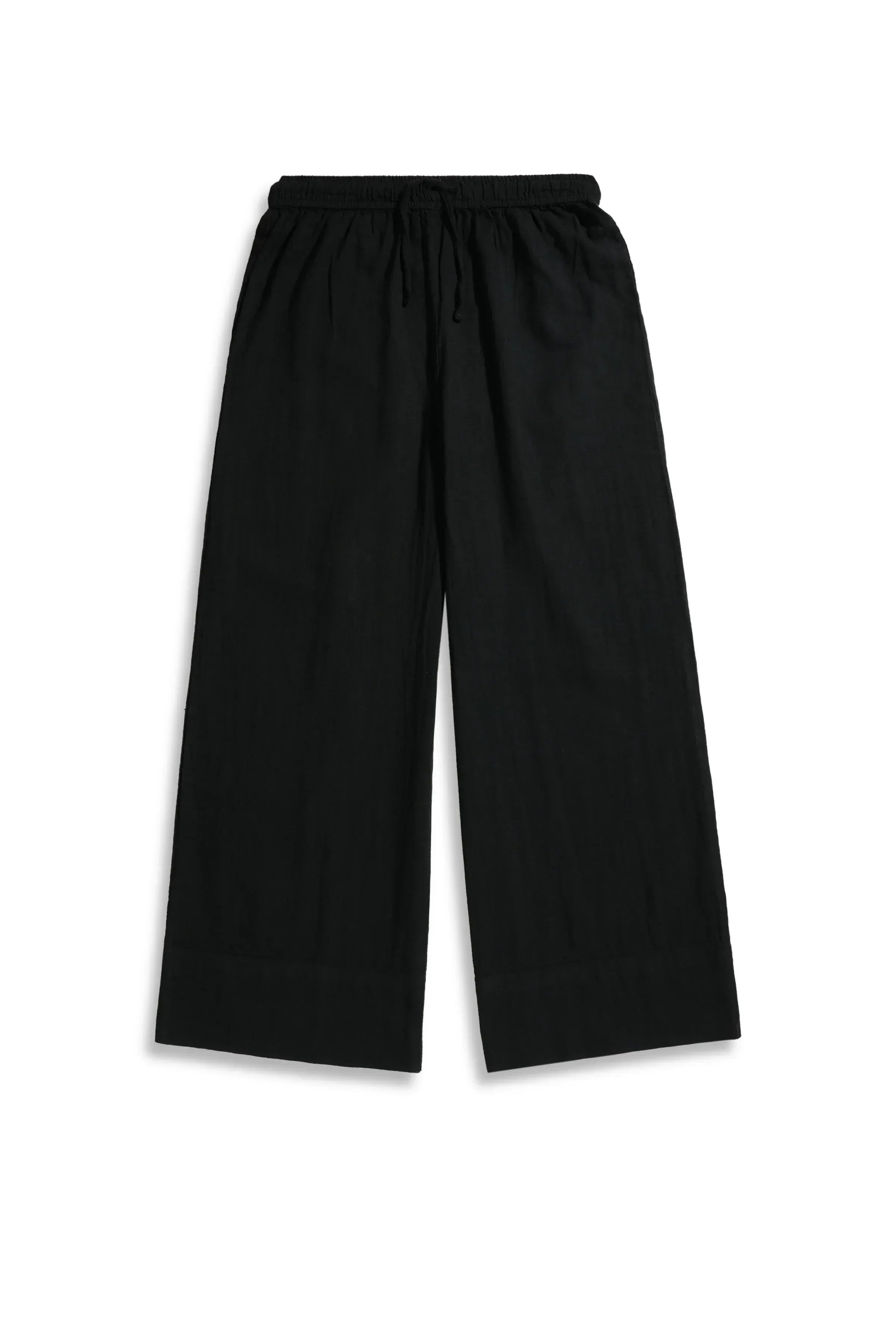 Wide Leg Solid Trouser For Women - Black - Intermix - MEME