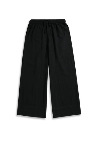 Wide Leg Solid Trouser For Women - Black - Intermix - MEME