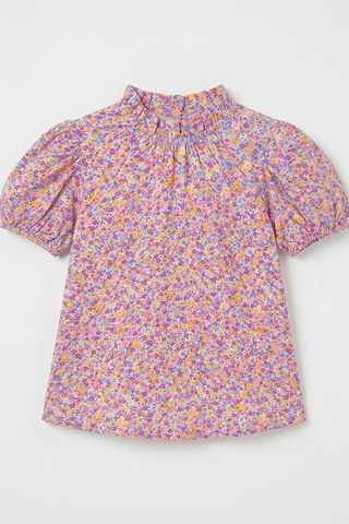 PRINTED PUFF SLEEVE TOP FOR BABY GIRLS
