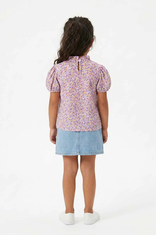 PRINTED PUFF SLEEVE TOP FOR BABY GIRLS