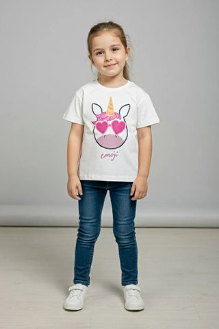 Emoji Printed T-Shirt For Baby Girl
