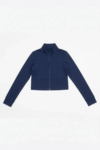 Zip-Up Activewear Jacket For Women - Navy - MEME