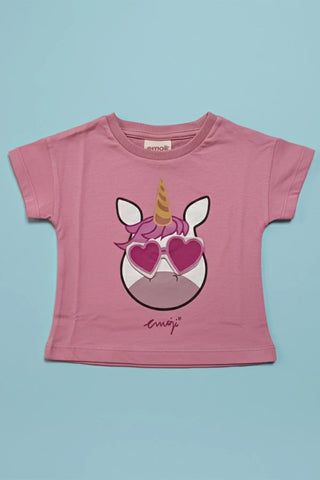 Emoji Printed T-Shirt For Baby Girl