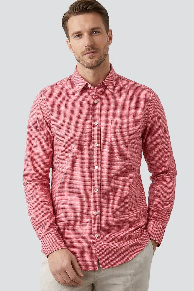 Check Shirt For Men - Pink - MEME