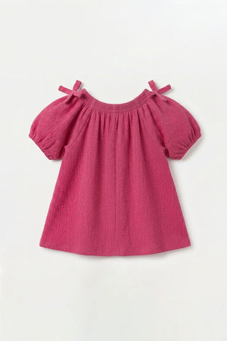 Puff Sleeves Dress For Baby Girl