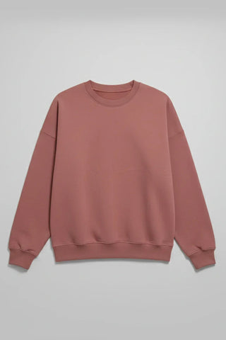 Crew Neck Sweatshirt For Women - Ash Rose