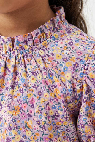 PRINTED PUFF SLEEVE TOP FOR BABY GIRLS