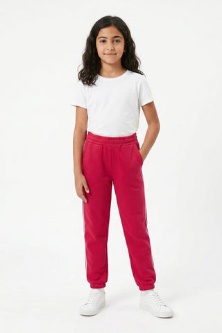 JOGGER TROUSERS WITH PIPING DETAIL FOR GIRLS