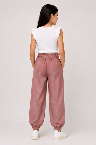 ELASTICATED WAISTBAND PANTS FOR GIRLS