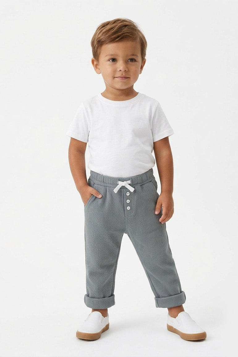 Waffle Knit Trousers For Baby Boy