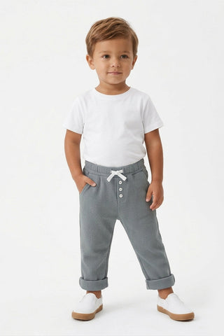 Waffle Knit Trousers For Baby Boy