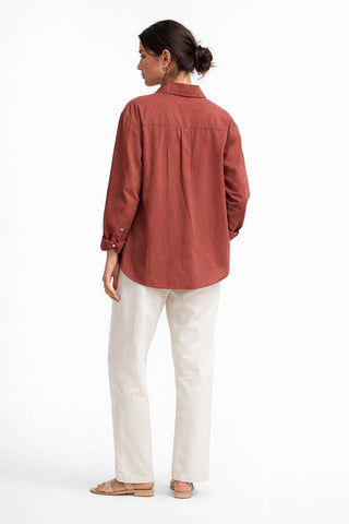 Button Down Shirt With Pocket For Women