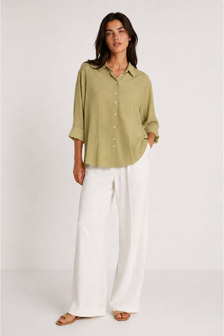 BUTTON DOWN SHIRT WITH POCKET FOR WOMEN
