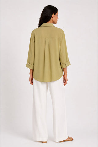 BUTTON DOWN SHIRT WITH POCKET FOR WOMEN
