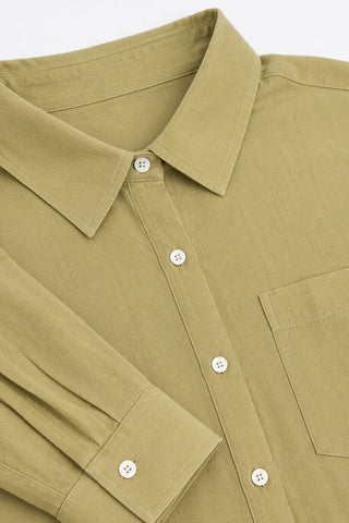 BUTTON DOWN SHIRT WITH POCKET FOR WOMEN