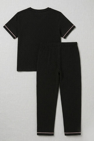 Pj Set  With Piping Detail For Women