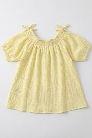 Puff Sleeves Dress For Baby Girl
