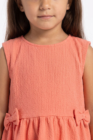 Bow Peplum Top and Ruffle Shorts Set for Baby Girls