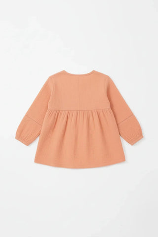 Embroidered Long Sleeve Dress For Baby Girl