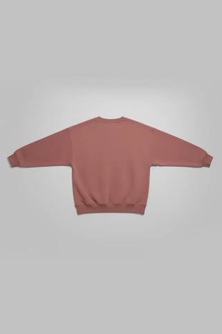 Crew Neck Sweatshirt For Women - Ash Rose