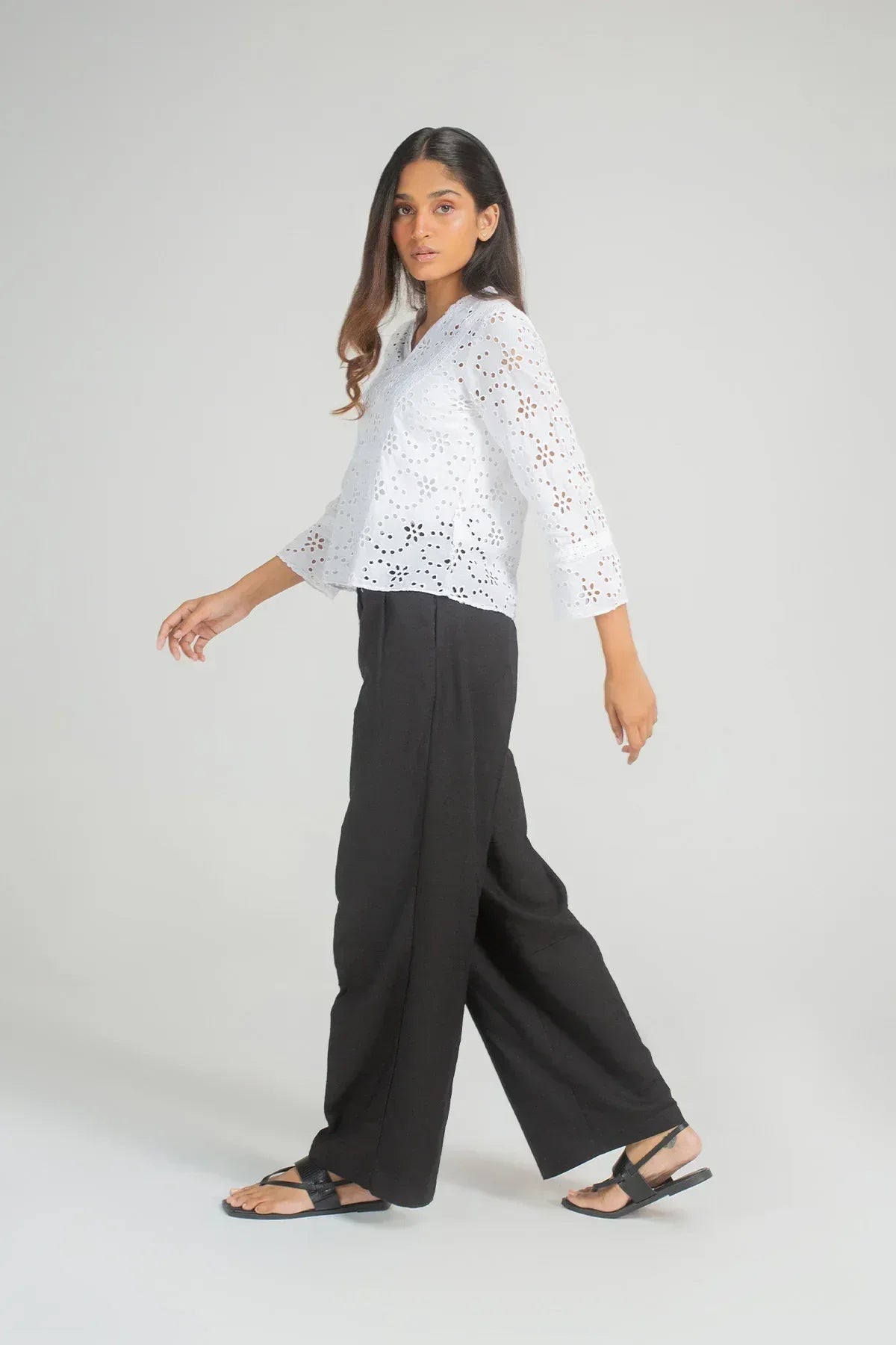 Embroidered Shirt For Women - White - New Arrival - MEME