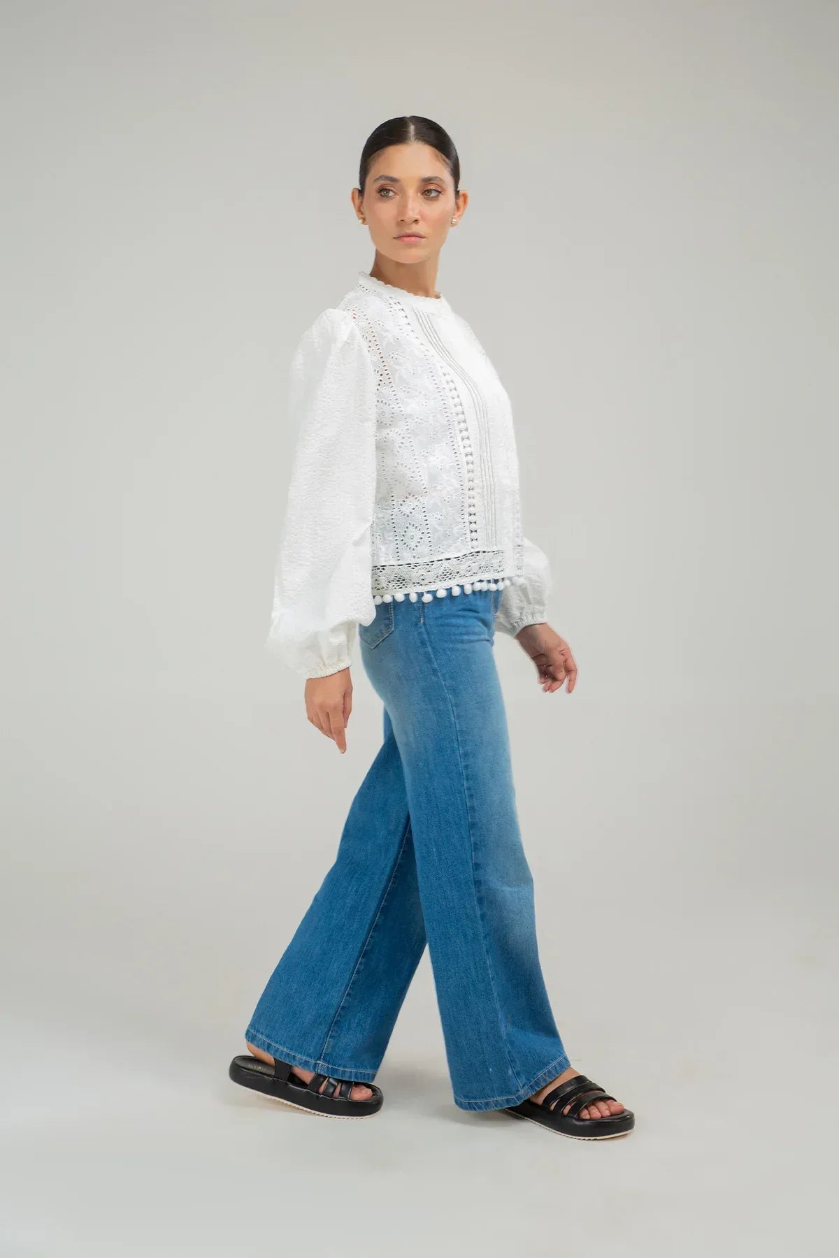 Embroidred Shirt For Women - White - New Arrival - MEME