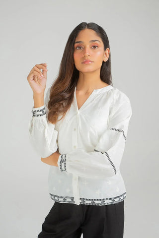 Solid Shirt For Women - White - New Arrival - MEME