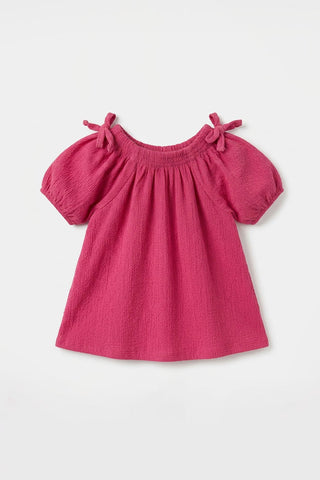 Puff Sleeves Dress For Baby Girl
