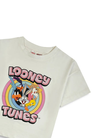 Loony Tunes T-Shirt for Girl- White