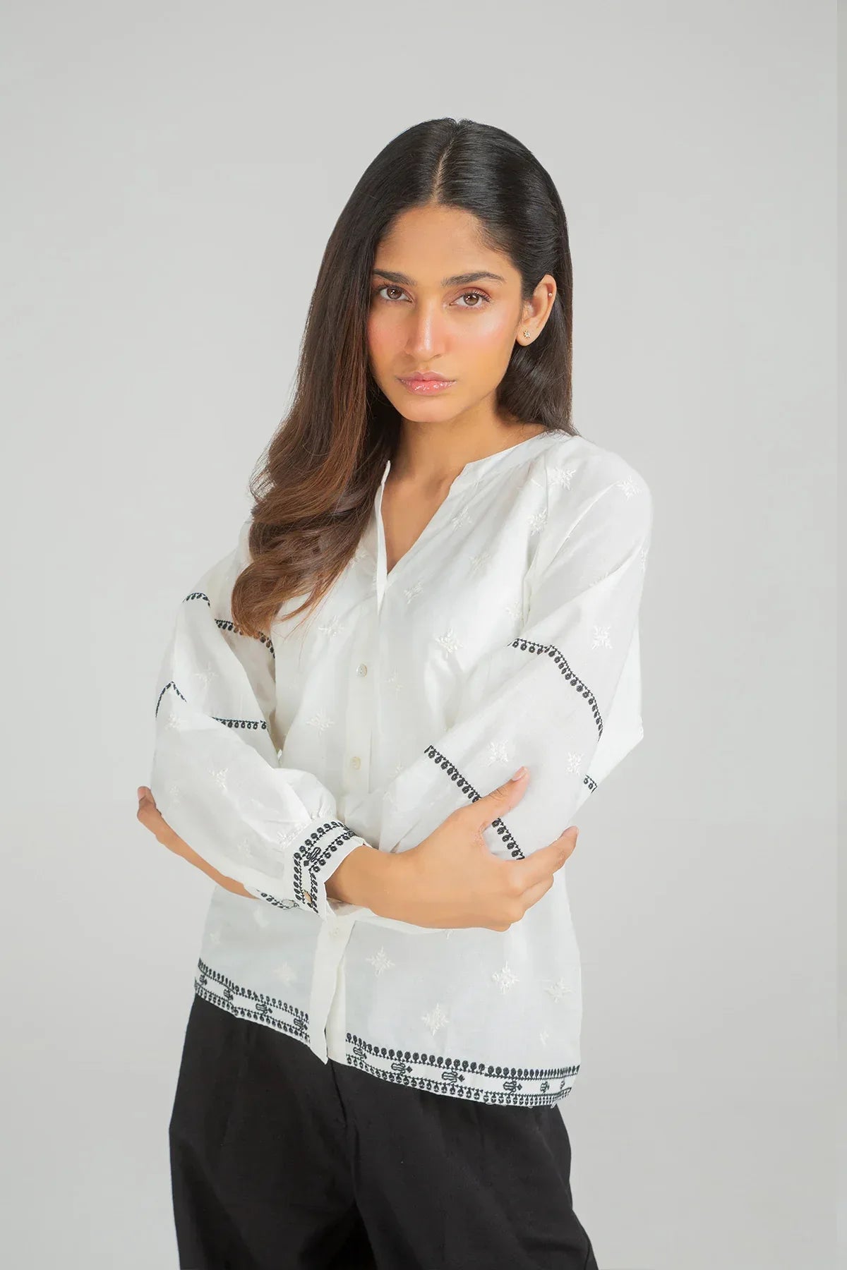 Solid Shirt For Women - White - New Arrival - MEME
