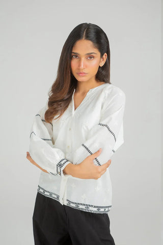Solid Shirt For Women - White - New Arrival - MEME