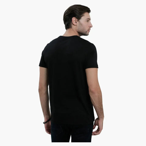 Solid T-Shirt For Men - Black