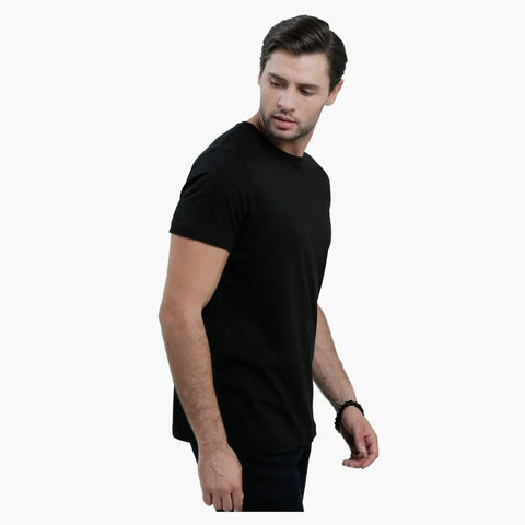 Solid T-Shirt For Men - Black