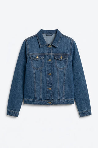 Denim Jacket For Women - Mid Blue