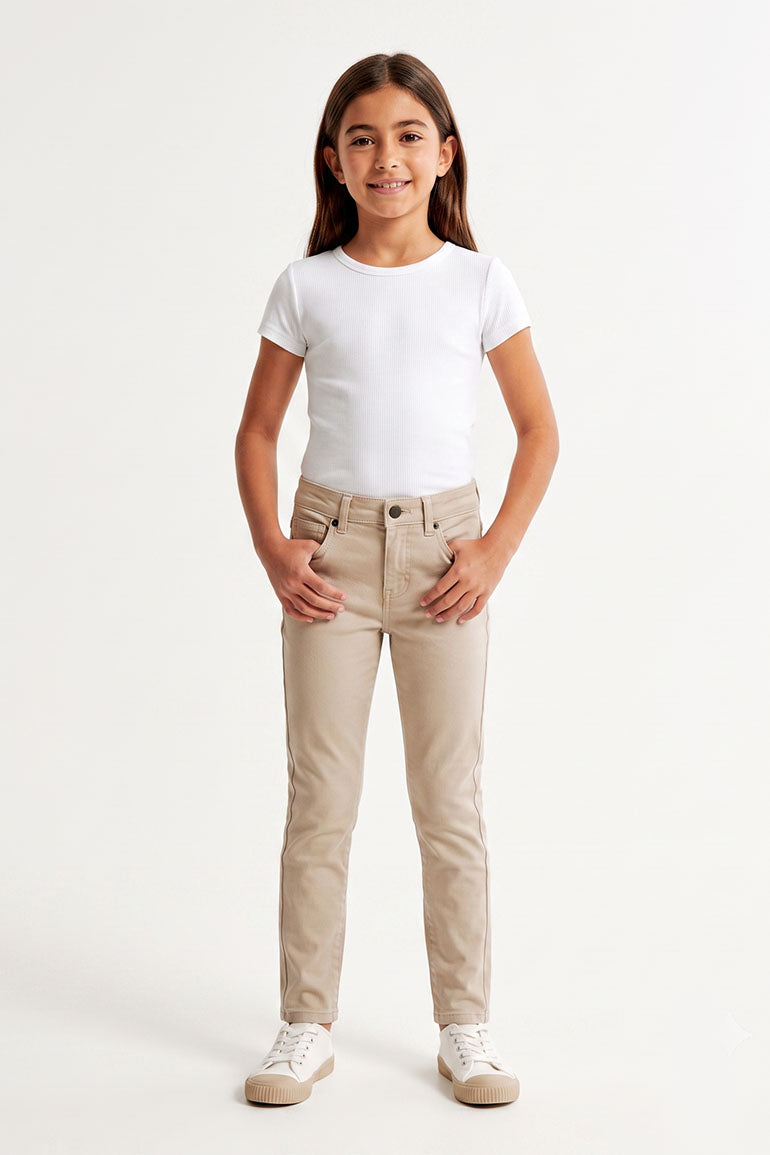 Slim Fit Cotton Pant For Girl