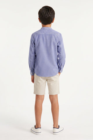 Striped Button Down Shirt For Boy