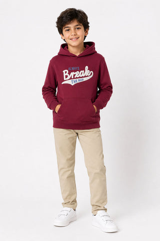 SLOGAN PULLOVER HOODIE FOR BOYS