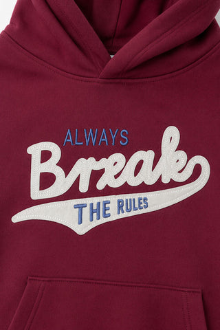 SLOGAN PULLOVER HOODIE FOR BOYS