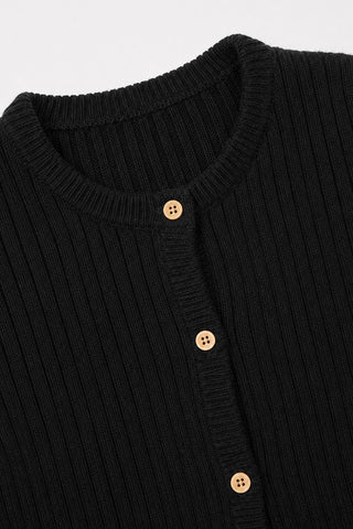 RIBBED KNIT CARDIGAN FOR GIRLS