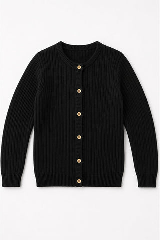 RIBBED KNIT CARDIGAN FOR GIRLS